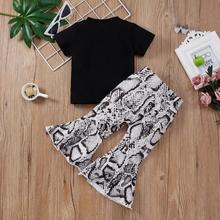 Black T-shirt  Black Flared Pants